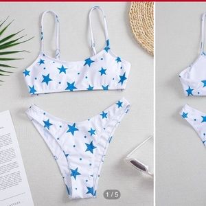 SHEIN Star Random Print Bikini Swimsuit